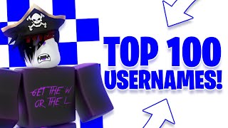 TOP 100 AWESOME Usernames For Roblox [upl. by Tirrag877]