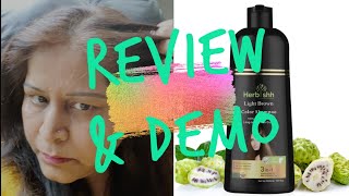 Herbishh Hair Color Shampoo  Review amp Demo  Details Below [upl. by Adriene609]