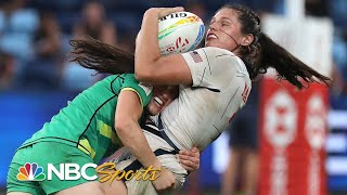 HSBC World Rugby Womens Sevens USA holds off Ireland for bronze  NBC Sports [upl. by Annaillil]