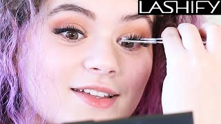 DIY Eyelash Extensions with LASHIFY Quarantine SelfCare [upl. by Agnimod264]