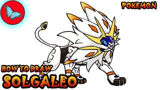 How To Draw Pokemon  Solgaleo [upl. by Avie]