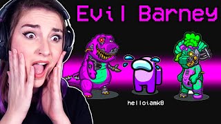 I turn into an EVIL BARNEY Among Us [upl. by Darrey]