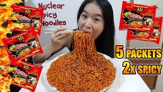 NUCLEAR FIRE NOODLES CHALLENGE • Mukbang • Eating Show [upl. by Popper]