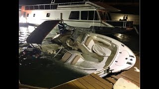 Gnarly Monsoon Hits Lake Havasu Sinking Multiple Houseboats and Speedboats [upl. by Nnelg]