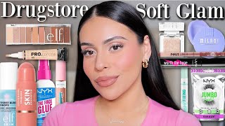 Soft Glam using only DRUGSTORE MAKEUP ✨🎀 [upl. by Alfredo]