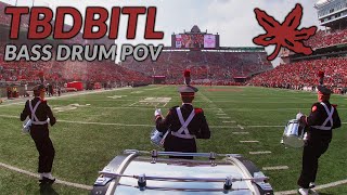 4K Ohio State University Marching Band Pregame  Parade Bass Drum POV 1092021 [upl. by Robin173]