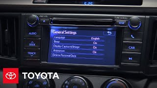 2013 RAV4 HowTo Standard Display Audio Setup  Toyota [upl. by Christine]