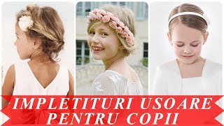 Modele de coafuri impletite pentru copii [upl. by Enwahs]