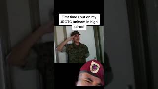 First Time I Put On My JROTC Uniform In High School usshorts militaryshorts jrotc highschool [upl. by Latif892]