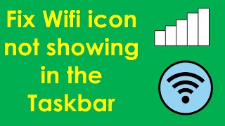 Wifi icon not showing in taskbar windows 7 [upl. by Morrill]