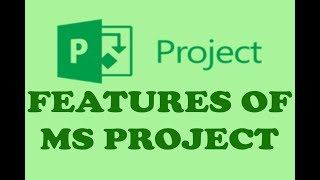 PART5  FEATURES OF MICROSOFT PROJECT  URDU  HINDI [upl. by Aneema]