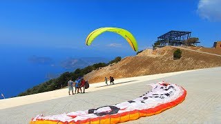 Paragliding TakeOffs at Babadağ Mountain in Ölüdeniz Türkiye [upl. by Alva490]