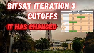 BITSAT Iteration 3 Cutoffs  BITSAT 2024  BITS Pilani  Cutoff dropped [upl. by Yenaj672]