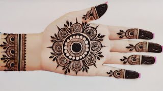 Very beautiful stylish front hand mehndi design  easy arabic mehndi design  Mehndi design  Mehndi [upl. by Colb173]