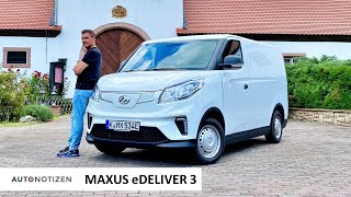 Maxus eDeliver 3 ElektroKastenwagen aus China im Test  Review  2021 [upl. by Emersen265]