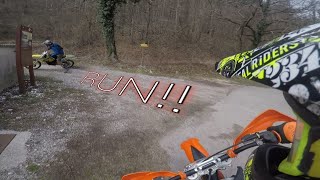 Dirt Bikes vs Police Enduro [upl. by Awjan]