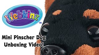 Webkinz Mini Pinscher Dog Plush Unboxing  NEW pet March 2015 [upl. by Anthony]