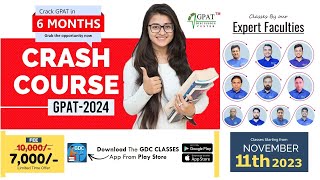 GPAT2024 CRASH COURSE NEW LAUNCH  GPAT 2024 EXAM PREPARATION gdcclasses gpatpreparation gpat🎯😍🙌 [upl. by Eadmund238]