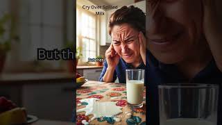 Cry Over Spilled Milk Idiom Meaning and Example Explained  part 25 [upl. by Naujahs]