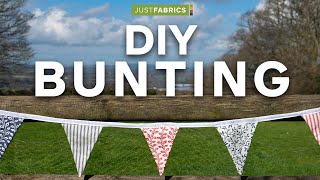 How To Make Bunting Easy DIY Bunting  Just Fabrics [upl. by Norrahs]