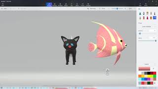 Windows 10 Paint 3d Tutorial creating a resident using 3d library 2021 [upl. by Knoll]