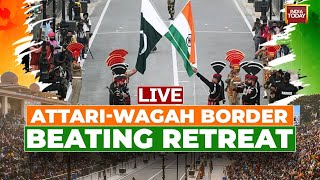 WATCH Beating Retreat Ceremony AttariWagah Border Beating Retreat Ceremony  74th Republic Day [upl. by Suirradal]