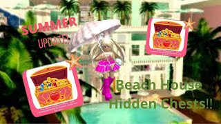 ALL BEACH HOUSE HIDDEN CHEST LOCATIONS  Roblox Royale High [upl. by Ertha]