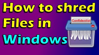 How to shred files in Windows with Cipher [upl. by Nyllek100]