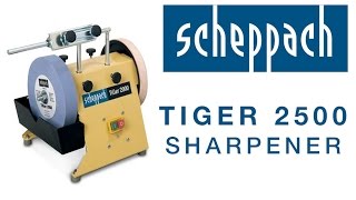 Scheppach Tiger 2500 Wet Stone Grinder Sharpener [upl. by Attelrahs]