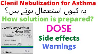 Clenil Beclomethasone Dipropionate Nebulization For Asthma l USES l DOSE l Preparation Steps [upl. by Unam]