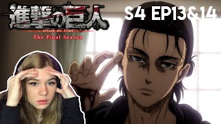 Attack on Titan S4 Episodes 13 amp 14 Reaction Everyones effed [upl. by Garmaise730]