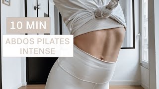 10 MIN ABDOS PILATES INTENSE  ventre plat abdos dessinés burn 🔥 [upl. by Eirrot]