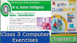 Exercises of AI vs Human Intelligence  Chapter 8 Class 3 Computer codebot aivshumanintelligence [upl. by Aldon310]