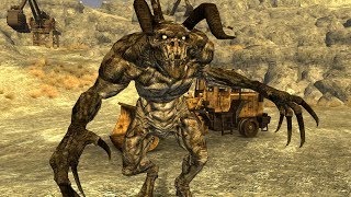 Fallout New Vegas  Deathclaw Alpha Male STRONGEST CREATURE IN THE GAME [upl. by Kutzer]