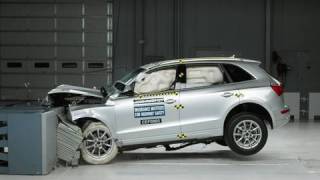 2009 Audi Q5 moderate overlap IIHS crash test [upl. by Chicoine326]