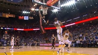 Hassan Whiteside Throws It Down vs the Warriors  011017 [upl. by Ailegna]