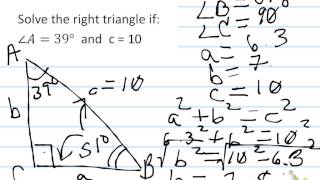 Solving Right TrianglesOne Side and One Angle [upl. by Attela232]