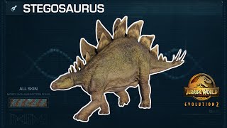 All Stegosaurus Skins  Jurassic World Evolution 2 [upl. by Bridwell]