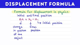 Displacement Formula in Physics [upl. by Aliac]