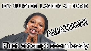 How to install Lashes at home as a beginner  CLUSTER Lashes 101 [upl. by Willms]