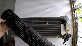 How to DIY dismantle Mitsubishi Electric air con fan coil MSYGE10VA blower [upl. by Gellman407]