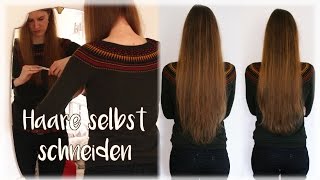 Lange Haare selber schneiden mit Heike von Haselnussblond [upl. by Iot]