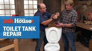 How to Repair Toilet Tank Components  Ask This Old House [upl. by Cade95]