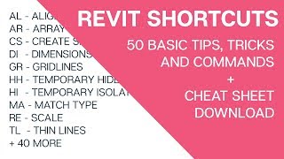 Revit Shortcuts 50 Basic Tools and Commands [upl. by Preciosa308]