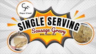 Quick and easy single serving sausage gravy [upl. by Anairt]