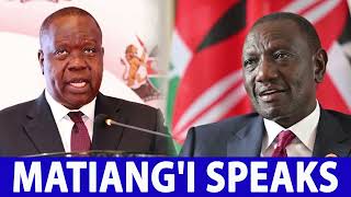 Breaking Fred Matiangi lectures Ruto face to face [upl. by Ellehcsar]