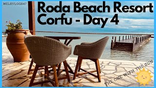 Roda Beach Resort 2023 DAY 4 Corfu  Will we finally see the sun [upl. by Sidwel]