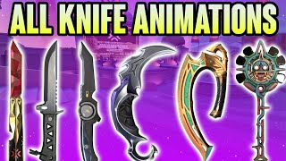 ALL VALORANT KNIFE SKINS  ANIMATIONS UPDATED  VALORANT KNIFE SKINS [upl. by Arrej]