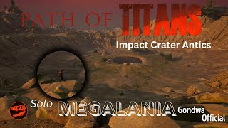 Path of Titans Official  Megalania Gameplay around IC Antics  PVP pathoftitans [upl. by Allenotna2]