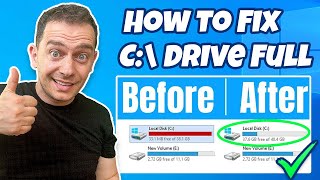 How to Fix Windows 10 C Drive Full Delete Temporary Files [upl. by Ihsoyim]